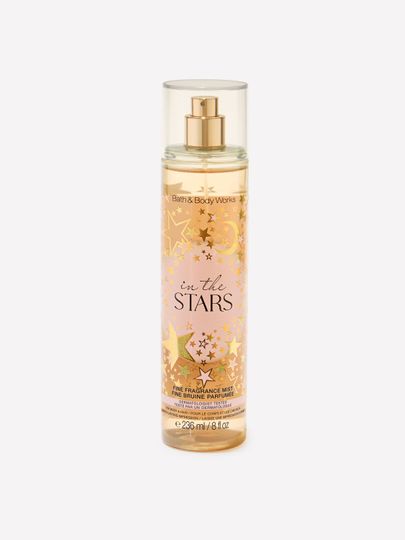Tělová parfémová mlha In the Stars Bath & Body Works s motivem zlatých hvězd a měsíce