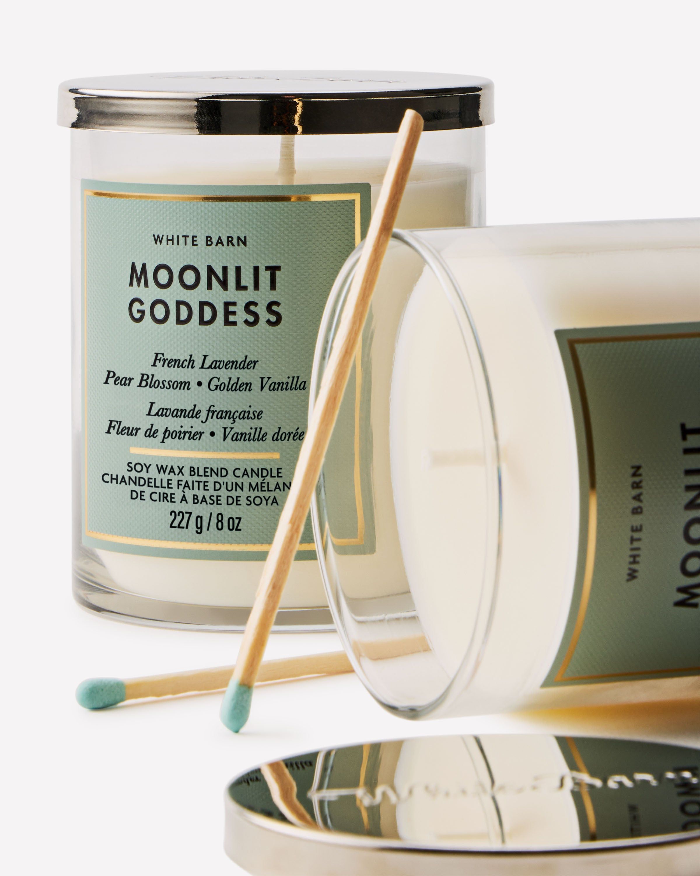 Vonná svíčka White Barn Moonlit Goddess ze směsi sójového vosku, 1 knot