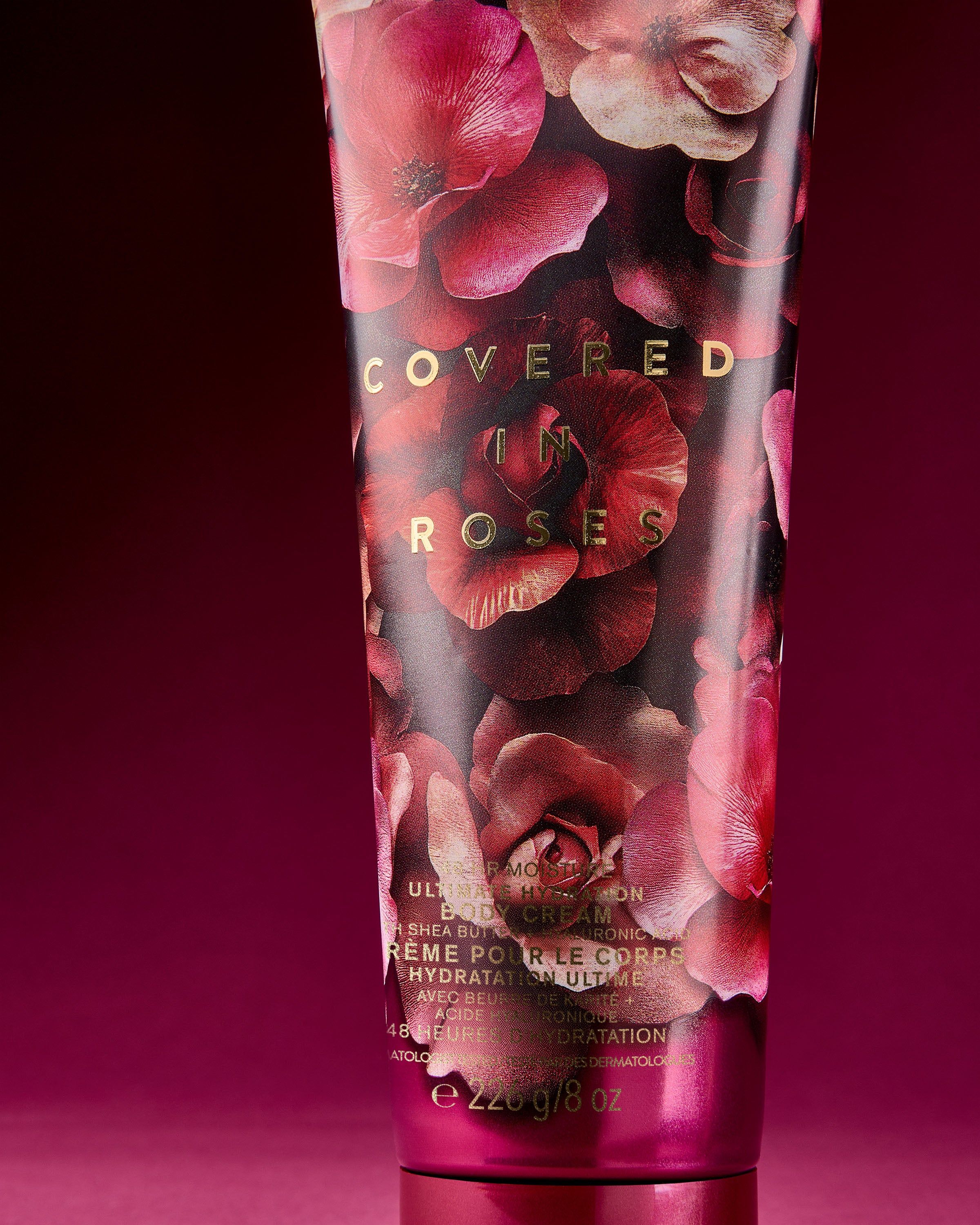 Tělový krém Covered in Roses – bohatá květinová vůně a hydratace od Bath & Body Works.
