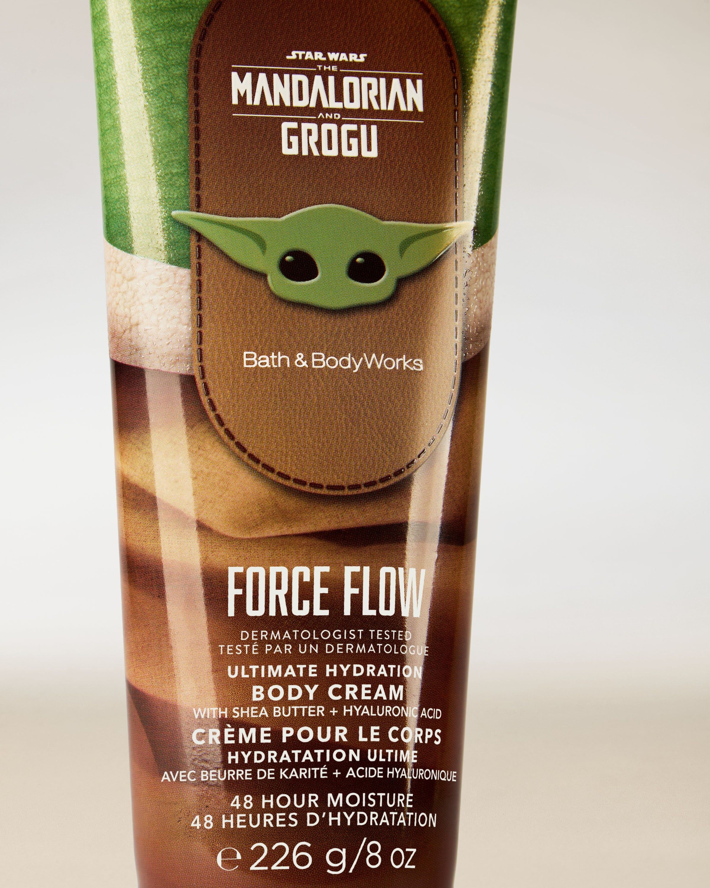 Tělový krém Force Flow Mandalorian & Grogu v zeleném tubusu
