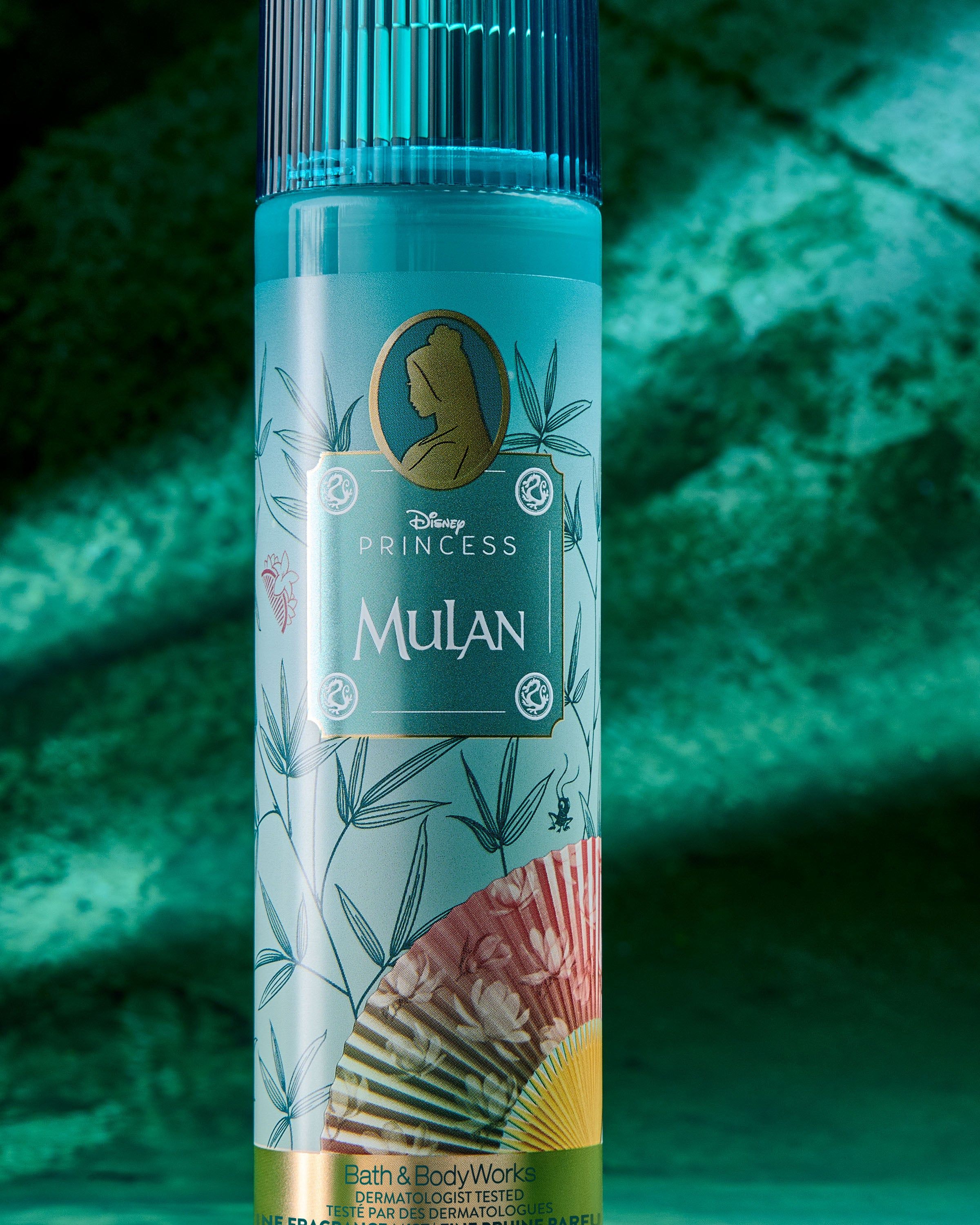 Vonná mlha Mulan Disney Princess – tyrkysový design s bambusem a lehká svěží orientální vůně.
