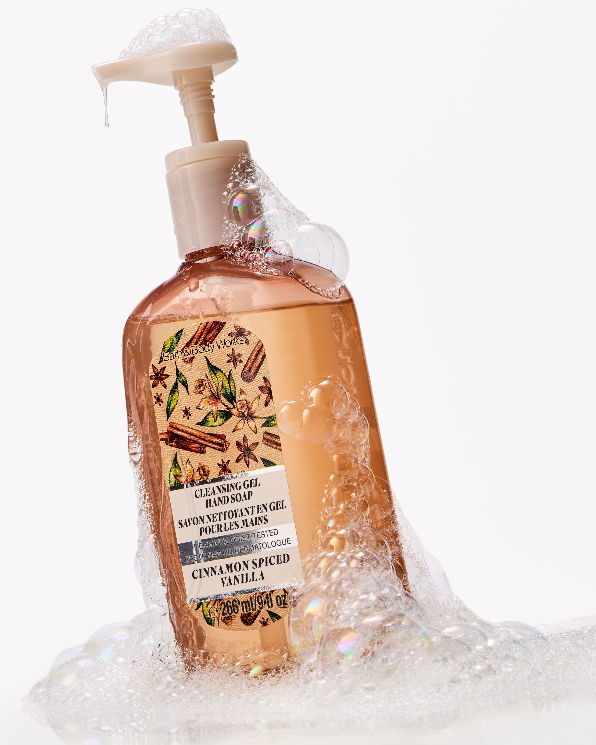 Gelové mýdlo na ruce Bath & Body Works Cinnamon Spiced Vanilla, 266 ml