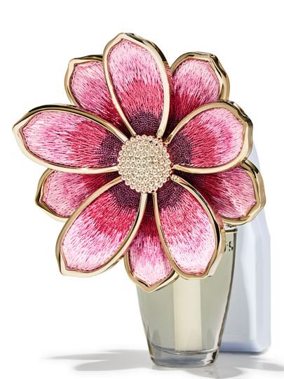 Elektrická vonná zásuvka Embroidery Flower Bath & Body Works s velkou růžovou květinou