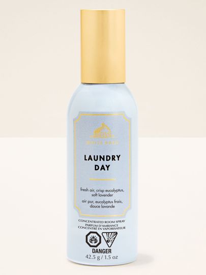 Interiérový sprej White Barn Laundry Day se zdobeným zlatým víčkem