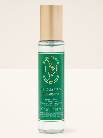 Bath & Body Works Eucalyptus + Spearmint – olejový sprej z kolekce aromaterapie