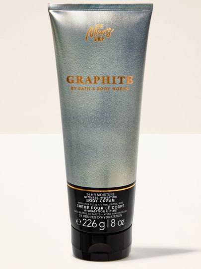 Bath & Body Works Graphite – pánský tělový krém v matné grafitové tubě.