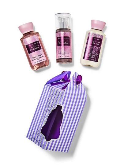 Zestaw mini kosmetyków „A Thousand Wishes” z żelem, mgiełką i balsamem do ciała, Bath & Body Works.