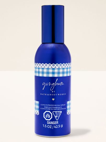 Koncentrovaný interiérový sprej Bath & Body Works Gingham v modré lahvi