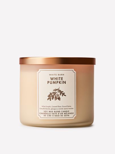 Vonná svíčka White Barn White Pumpkin ze směsi sójového vosku, 3 knoty