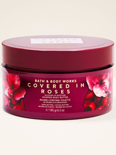 Bath & Body Works Covered in Roses – červené tělové máslo s růžemi a intenzivní hydratací.