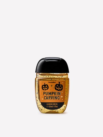 Antibakteriální gel na ruce PocketBac Pumpkin Carving s částečkami a motivem dýně