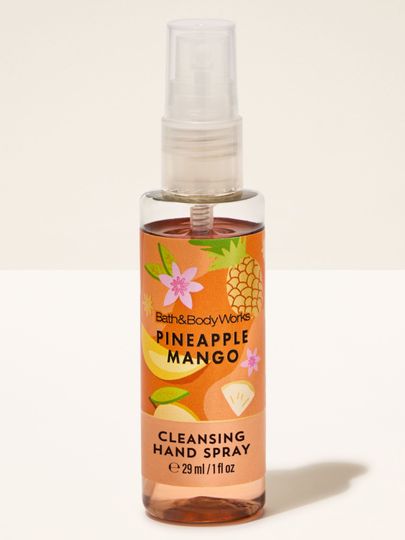 Čisticí sprej na ruce Pineapple Mango v praktickém balení, vhodný pro rychlé použití během dne.
