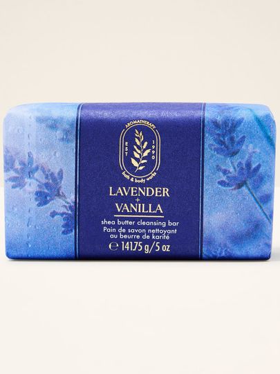 Čisticí mýdlo s bambuckým máslem Lavender Vanilla Bath & Body Works z aromaterapeutické kolekce