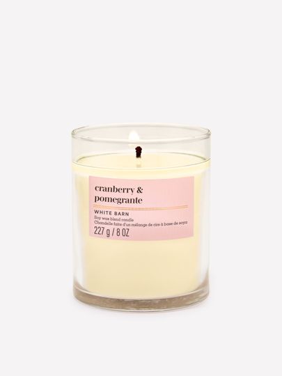 Vonná svíčka Cranberry & Pomegranate White Barn s jedním knotem ve skleněné dóze