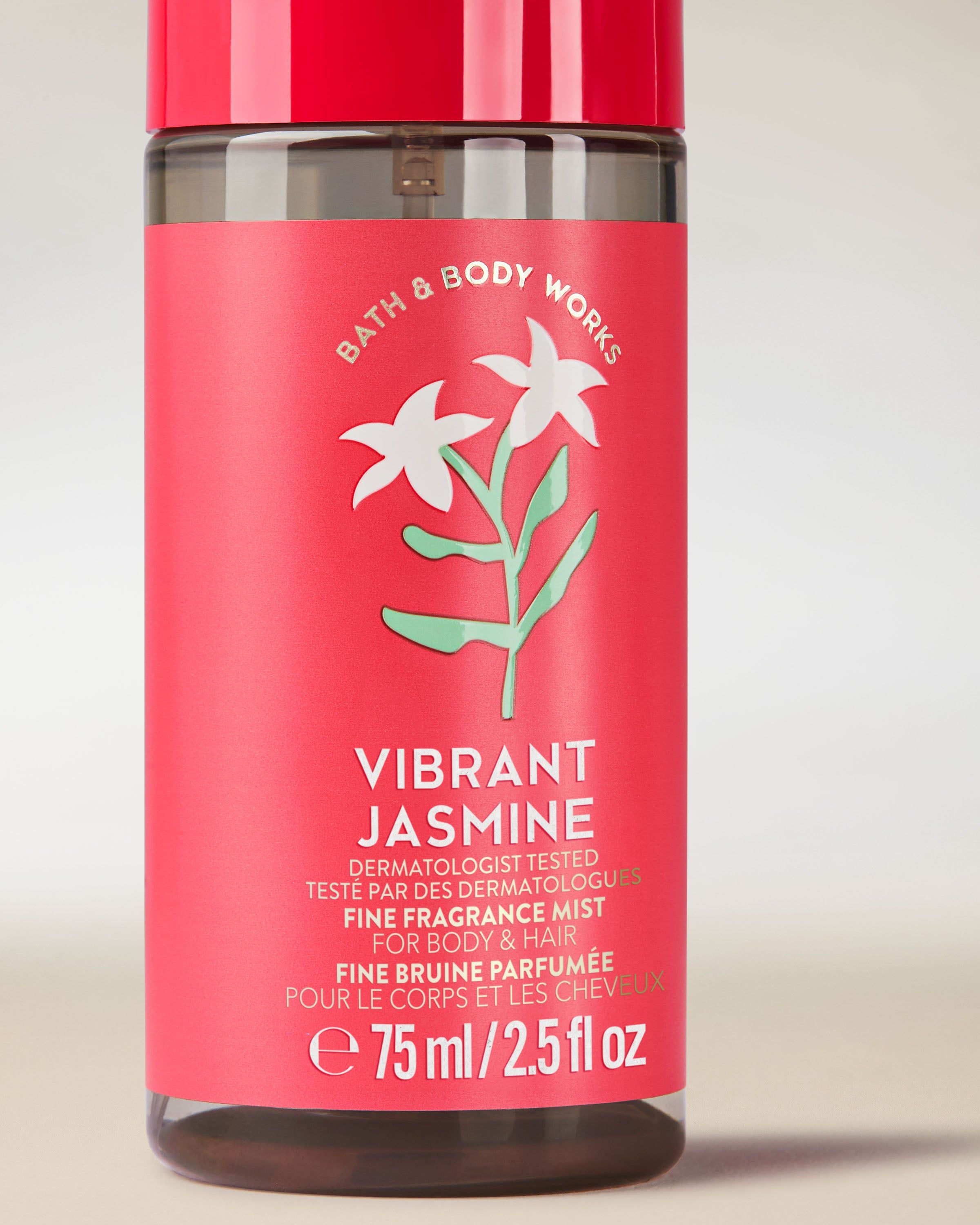 Parfémovaná mlha na tělo a vlasy Vibrant Jasmine v červené lahvi