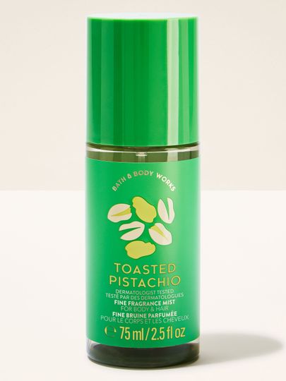 Parfémovaná mlha na tělo a vlasy Toasted Pistachio v zelené lahvi