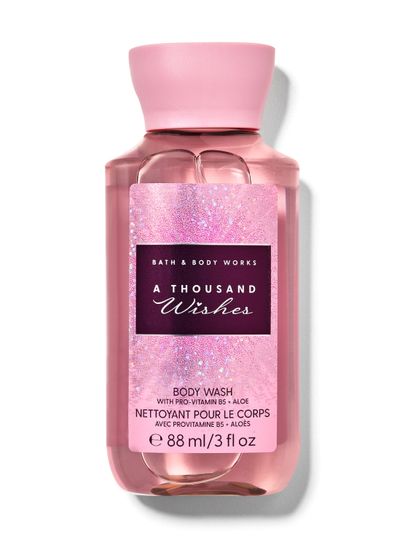A Thousand Wishes Body Wash – růžový sprchový gel Bath & Body Works v mini balení 88 ml.