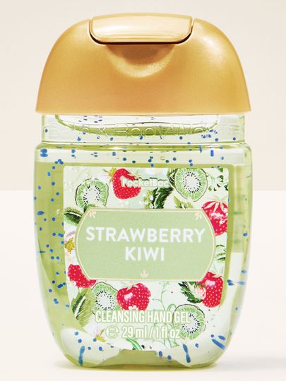Čisticí gel na ruce Strawberry Kiwi v kompaktním balení, vhodný pro rychlé osvěžení během dne.