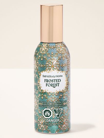 Vonný sprej do interiéru Frosted Forest Bath & Body Works s motivem zlatých sněhových vloček