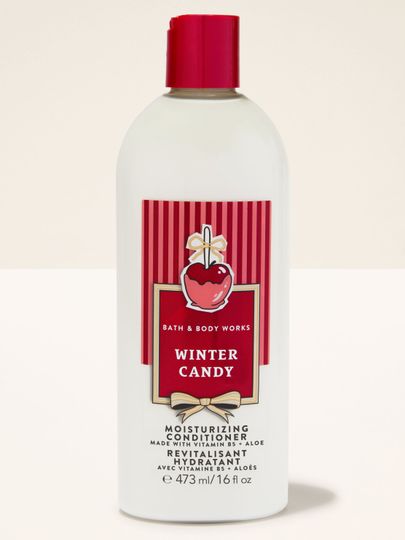 Kondicionér na vlasy Winter Candy Bath & Body Works s motivem karamelového jablka a mašle