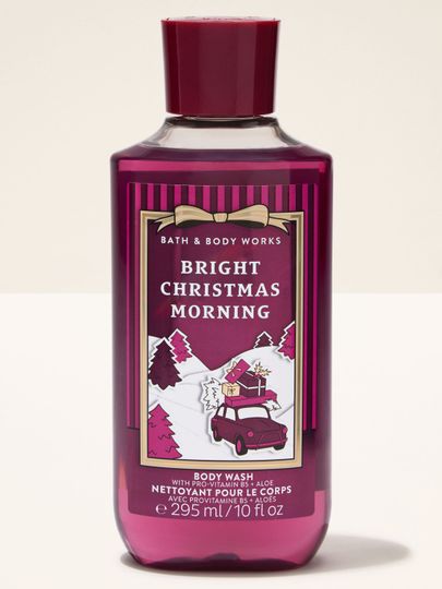 Sprchový gel Bath & Body Works Bright Christmas Morning ve fialové lahvi