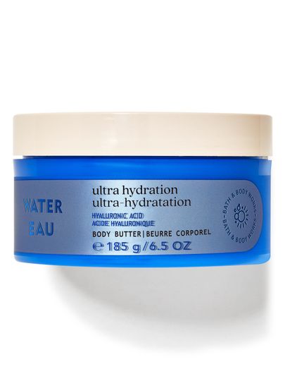 Tělové máslo Bath & Body Works Water Ultra Hydration s kyselinou hyaluronovou, 185 g.