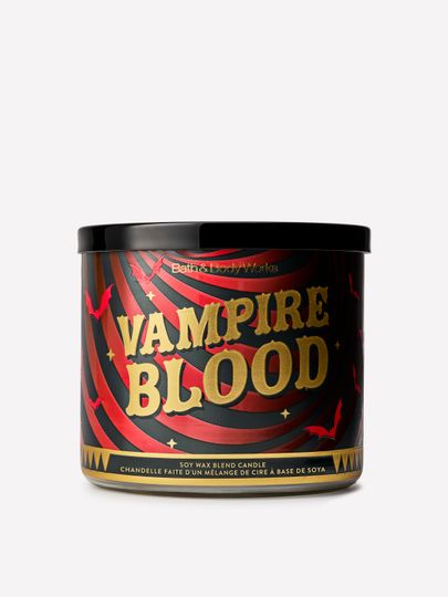 Vonná svíčka Bath & Body Works Vampire Blood v dekorativní dóze s černým víčkem