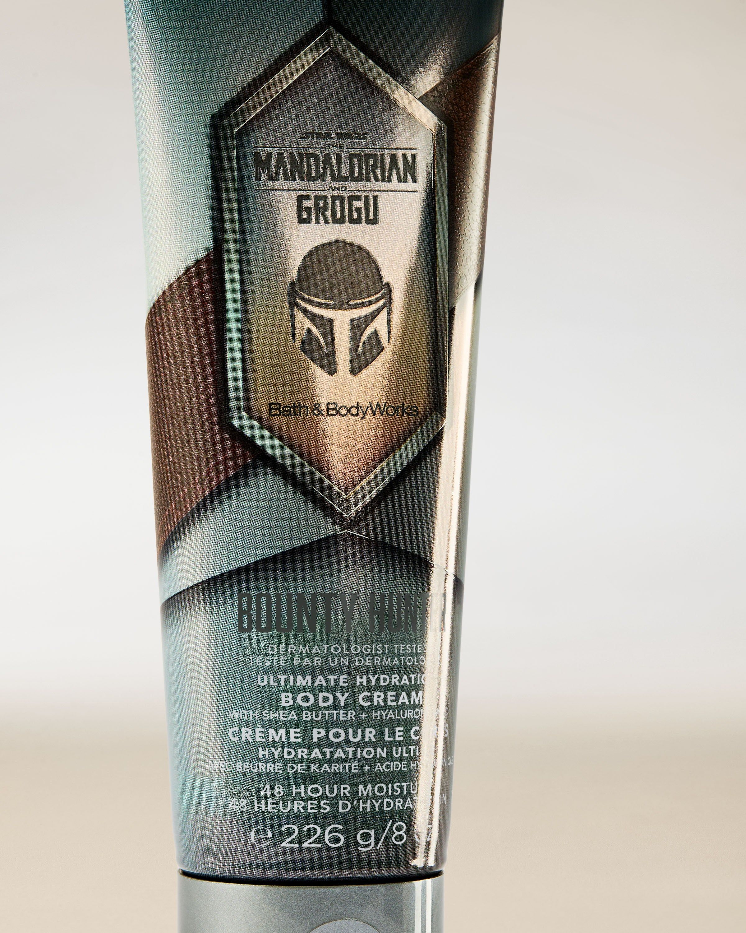 Tělový krém Bounty Hunter Mandalorian & Grogu ve stříbrné tubě