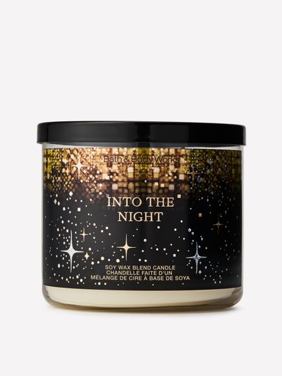 Vonná svíčka Into the Night Bath & Body Works ve skleněné dóze s tmavou etiketou