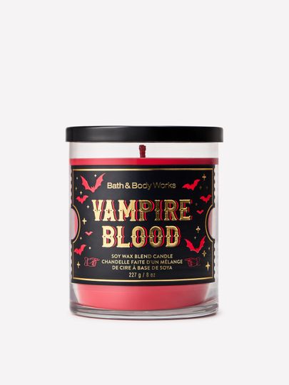 Vonná svíčka Bath & Body Works Vampire Blood ve skleněné nádobě s jedním knotem