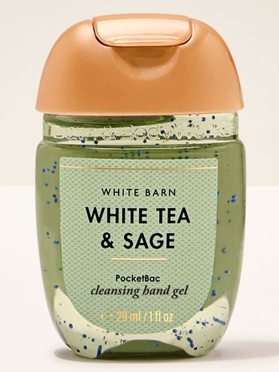 PocketBac White Barn White Tea & Sage se zeleným gelem a oranžovým víčkem, 29 ml.