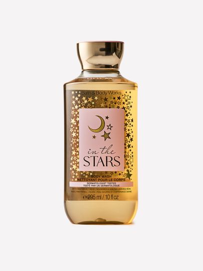 Sprchový gel In the Stars Bath & Body Works s motivem zlatých hvězd a měsíce
