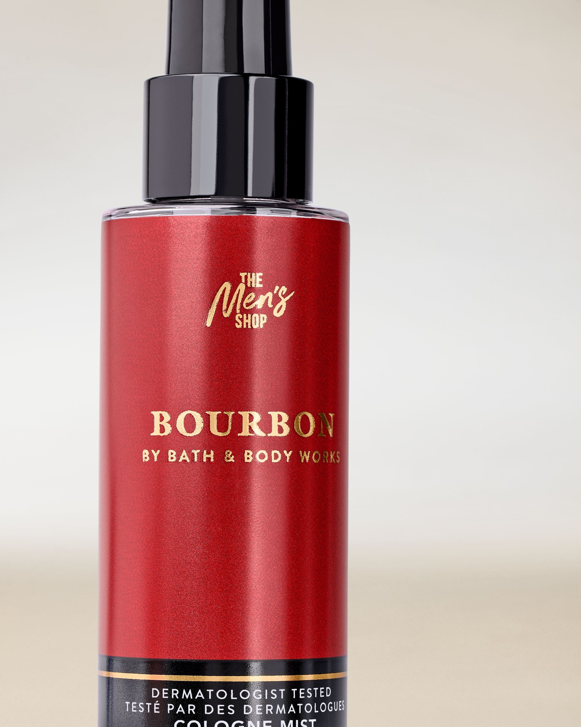 Bourbon The Men’s Shop by Bath & Body Works – pánská červená kolínská s výraznou elegantní vůní.