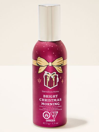 Vonný sprej do interiéru Bright Christmas Morning Bath & Body Works s motivem dárku