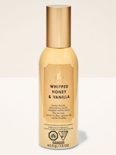 Interiérový sprej White Barn Whipped Honey & Vanilla se zdobeným zlatým víčkem