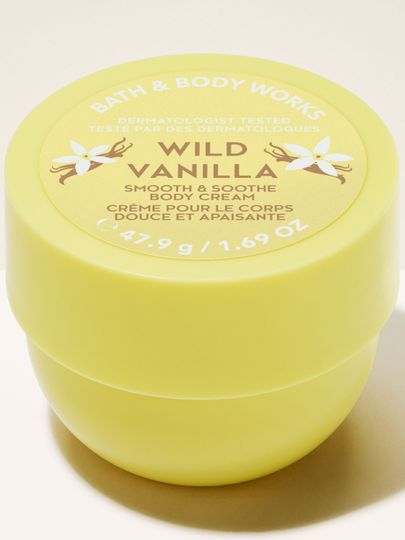 Tělový krém Wild Vanilla ve žlutém obalu