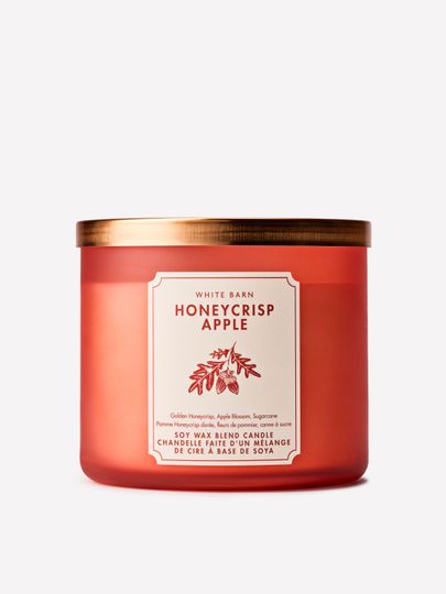 Vonná svíčka White Barn Honeycrisp Apple ze směsi sójového vosku, 3 knoty