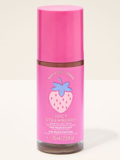 Parfémovaná mlha na tělo a vlasy Juicy Strawberry v růžové lahvi